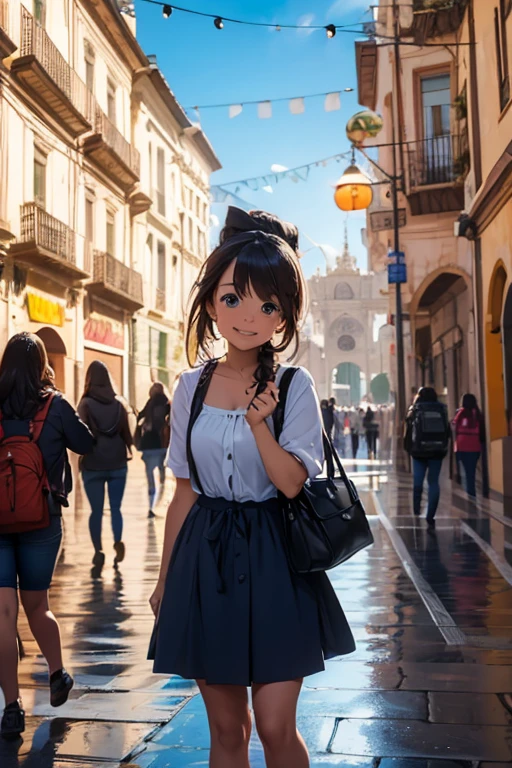 chica disfrutando el turismo en Mexico CDMX