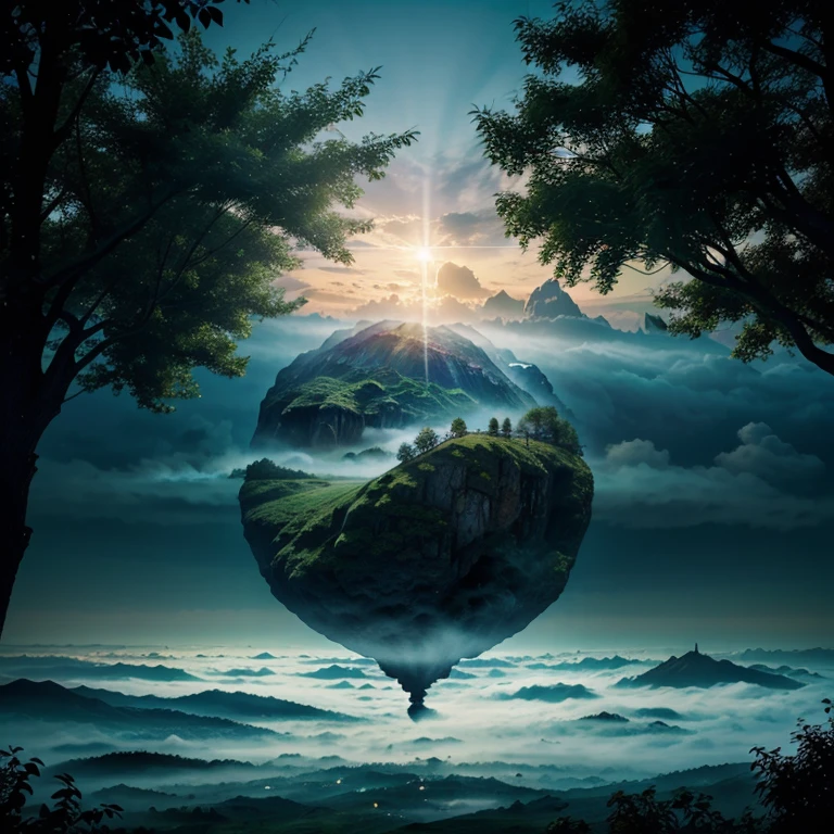 Magical,fantastic world,seen tru mist
