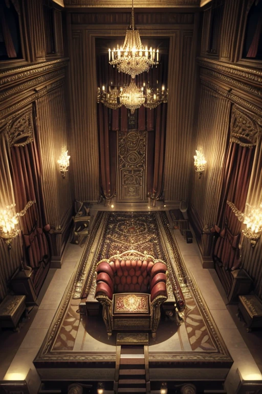 A room covered in red carpets, in the Throne Room, opulently designed Throne Room, decadent Throne Room, rustic Throne Room, palace background, from within a grand palace, in their noble abode, background of the Kingdom of Light, inside the palace, ornate Turkic palace background, intricate and complex castle interior, set of "The Legend of Korra"