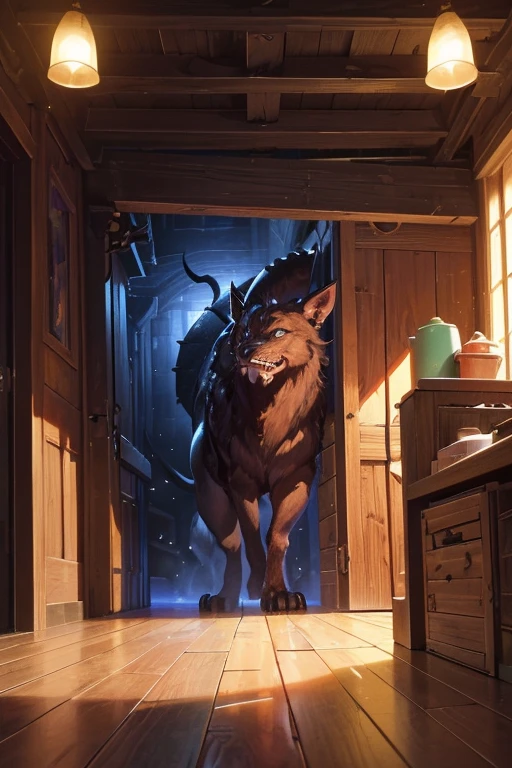 (best quality,4k,8k,highres,masterpiece:1.2),ultra-detailed,(realistic,photorealistic,photo-realistic:1.37),long corridor,wooden flooring, (dungeon,dark cellar) background, animated cutscene, video game screenshot, animated still shot, inside the dungeon, vibrant colors + symmetrical, kinetic, medieval tavern at night, screenshot, aromatic, anime movie screenshot, dragon in a dragon's lair, screen capture