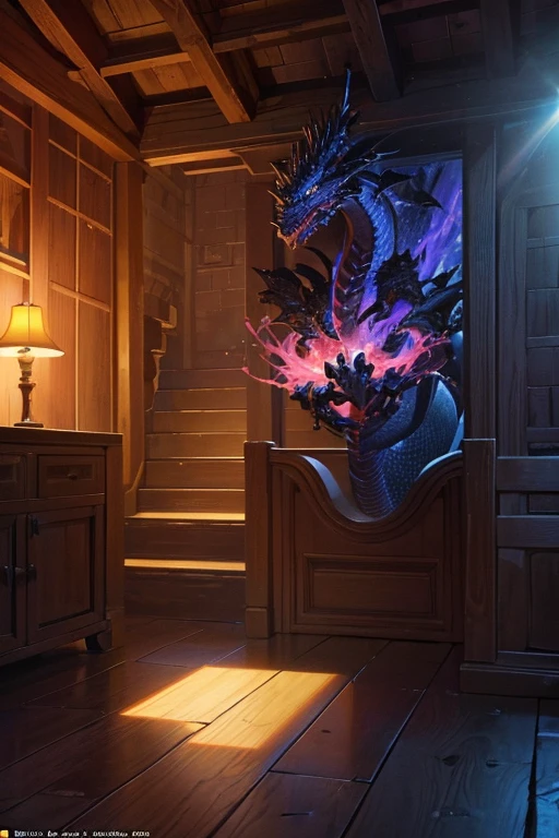 (best quality,4k,8k,highres,masterpiece:1.2),ultra-detailed,(realistic,photorealistic,photo-realistic:1.37),long corridor,wooden flooring, (dungeon,dark cellar) background, animated cutscene, video game screenshot, animated still shot, inside the dungeon, vibrant colors + symmetrical, kinetic, medieval tavern at night, screenshot, aromatic, anime movie screenshot, dragon in a dragon's lair, screen capture