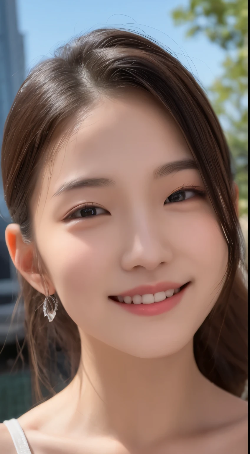 ((Best Quality, 8K, Masterpiece: 1.3)), 1 Girl, Slim Abs Beauty: 1.3, (Hairstyle Casual, Small: 1.2), Super Slender Face, Delicate Eyes, Double Eyelids, Smile, Home, City