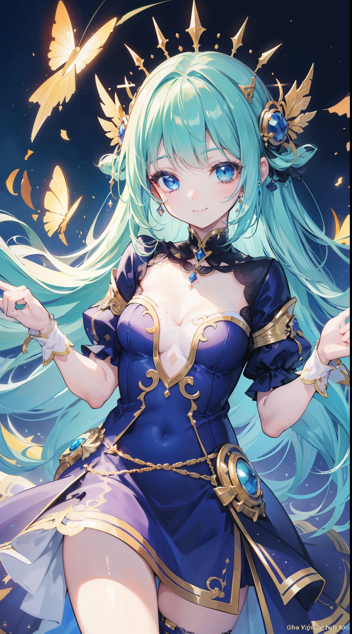 (32k), (16k), (8k), (4k), (32k fantasy background), ((Pretty girl)), ((cute girl)), (beautiful quality eyes), (cute smile), (((dress))), (((fantasy))), 