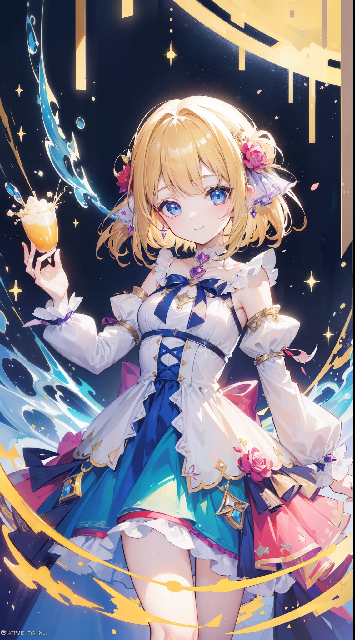 (((32k))), (16k), (8k), (4k), (((32k fantasy background))), (((Pretty girl))), (((cute girl))), (beautiful quality eyes), (cute smile), (((dress))), (((fantasy))), 