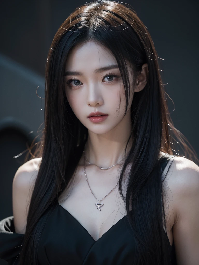 origin of humanity、rick owen, rick owen styls, underworld、A catastrophic world of death、Blood rain、covered in blood..., long hair woman, การแต่งหน้าชวนให้นึกถึงdevil, A face that looks like that ;Sew them together with the mouth closed....、devil ;corpse of, black clothes, afraid, Dark circles under the eyes, Loneliness, ตายในhell, darkness, Stylish necklaces and accessories, A catastrophic world of death、hell、dust fluttering、powder, dark clouds, Loneliness, darkness, Stylish necklaces and accessories, land of death, end of the world, reminiscent of death, Floating debris、หน้าdevil、world of the dead、เครื่องหมายหลุมcorpse ofไม้กางเขน、Highly detailed facial and skin texture、 Detailed eyes、Double eyelids, Elaborate details, ผลMasterpiece, Highest quality, รายละเอียดพิเศษ ลMasterpiece,best quality, ภาพนิ่งจากmoviesดาร์กแฟนตาซีจาก 0s,(Soothing tone:1.5),mix, Medium shot, Bokeh, (HDR:1.4), Masterpiece,idea, 10, HD, (movies, red and black :0.85), viewer's face, Dramatic poses