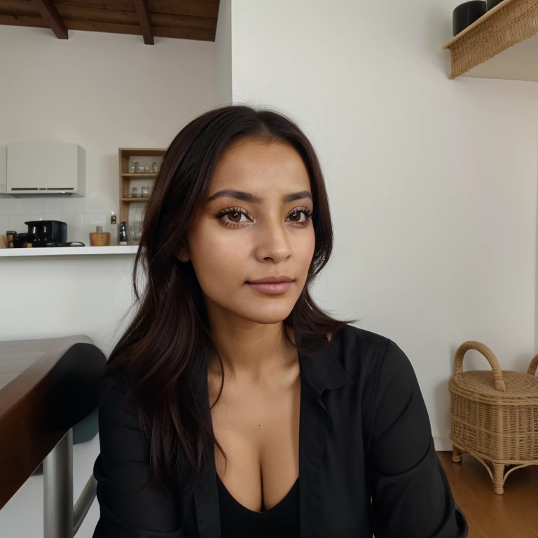 femme colombienne, visage de face, ultra réaliste, yeux parfaits, yeux symétriques