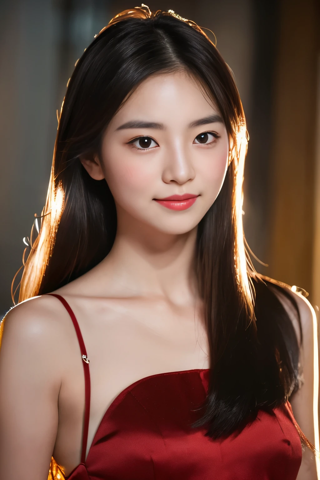 (Anti-Korean,Half German:1.1), (Heart-shaped face:1.1), shoulder length hair, (portrait:1.1), (realistic photo:1.2), (ring lighting:1.1), 1 girl, (Beautiful and fascinating:1.1), (8 thousand:1.1), UHD, I can&#39;t see my hand, Front face
