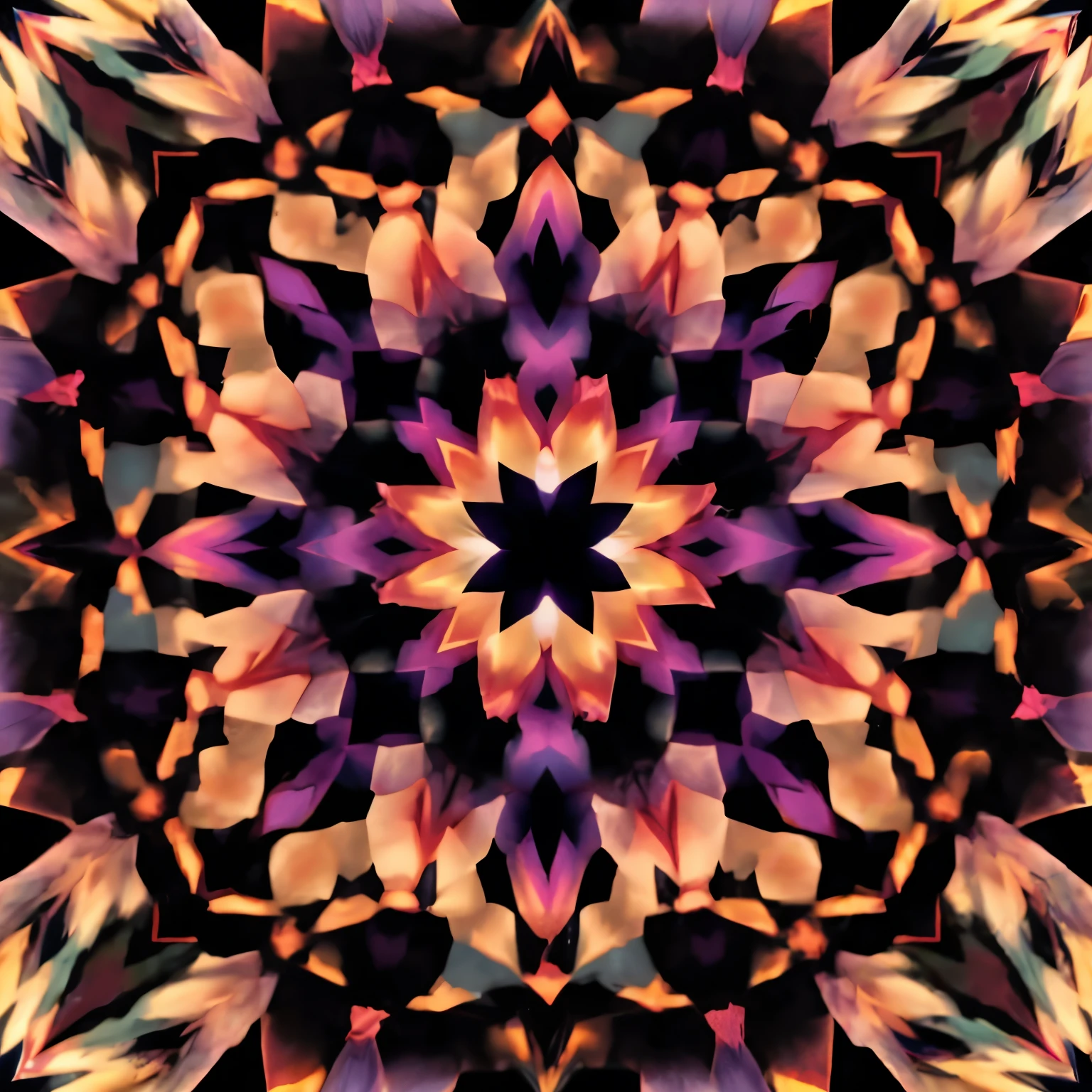 optical illusion，Brilliant kaleidoscope, Colorful light, official art，intricate details