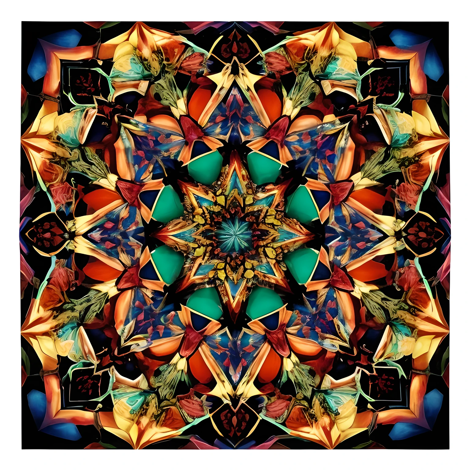 optical illusion,Brilliant kaleidoscope, Colorful light, official art,intricate details