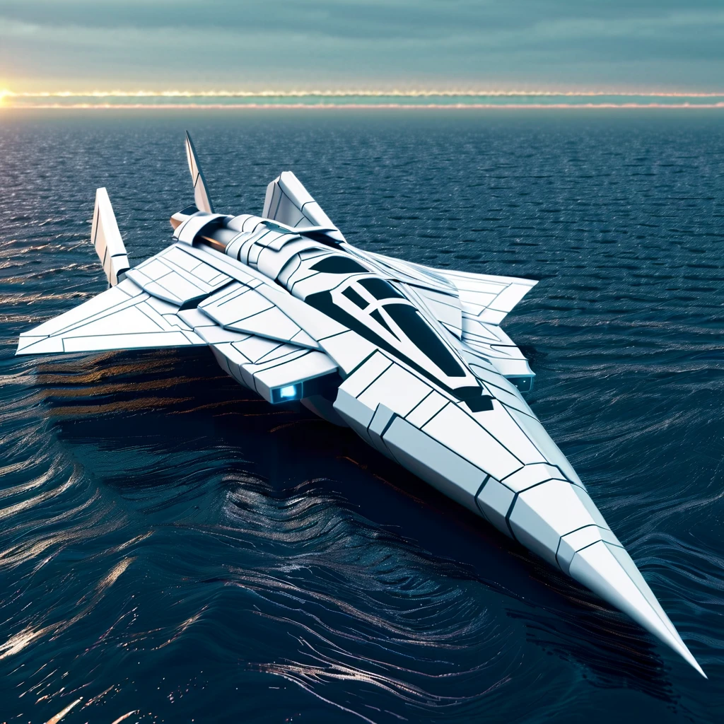 Metal bird-like ship, plastic, blindagem Liza. plans futuristic background warship with missile, futurista voando 4k