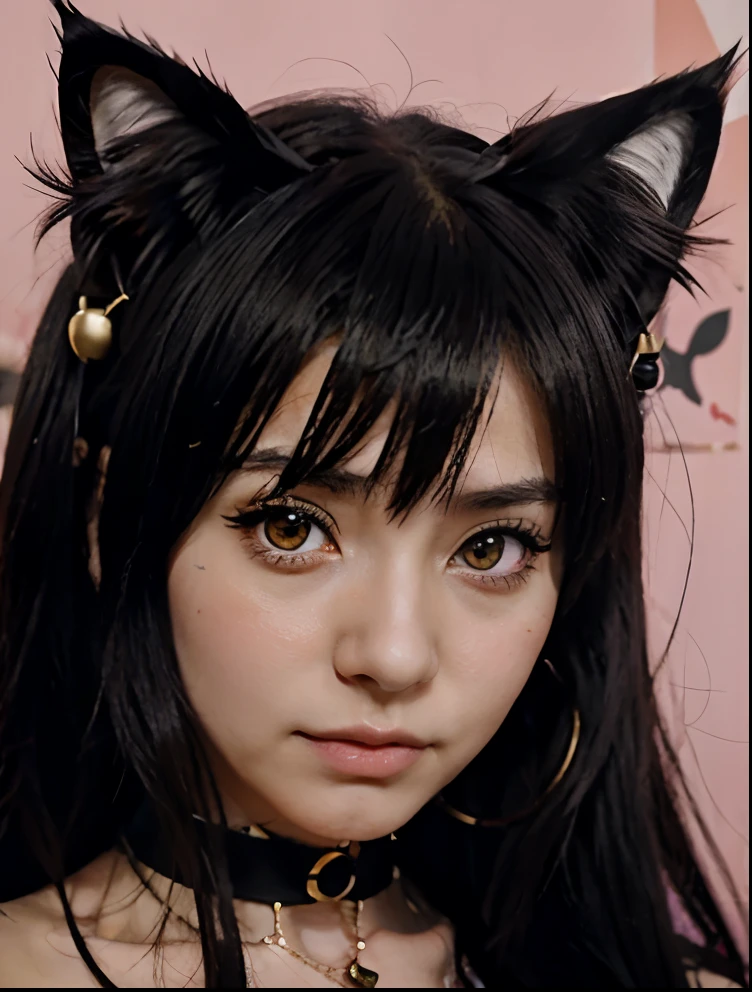 Cat ears Black silk