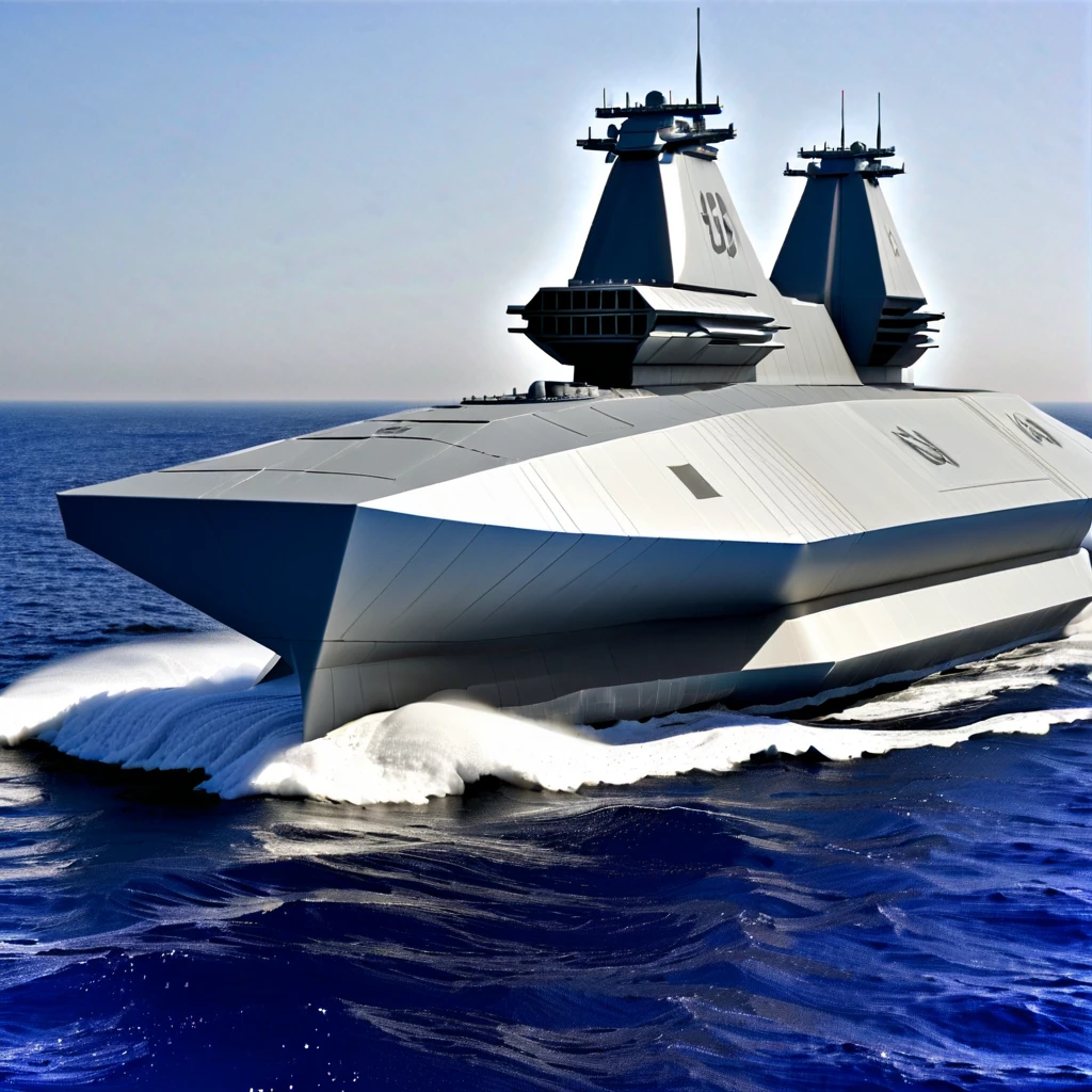 The futuristic warship is a highly advanced, autonomous machine, projetada exclusivamente para combates espaciais. Its structure is covered with state-of-the-art shielding, capaz de resistir a ataques inimigos e proteger seus sistemas essenciais.
With an aerodynamic and aggressive design, a nave apresenta uma pequena ponta em formato de asa, which carries a vast amount of missiles of different types and sizes. These missiles are strategically positioned and can be precisely launched at enemy targets., proporcionando um arsenal poderoso.