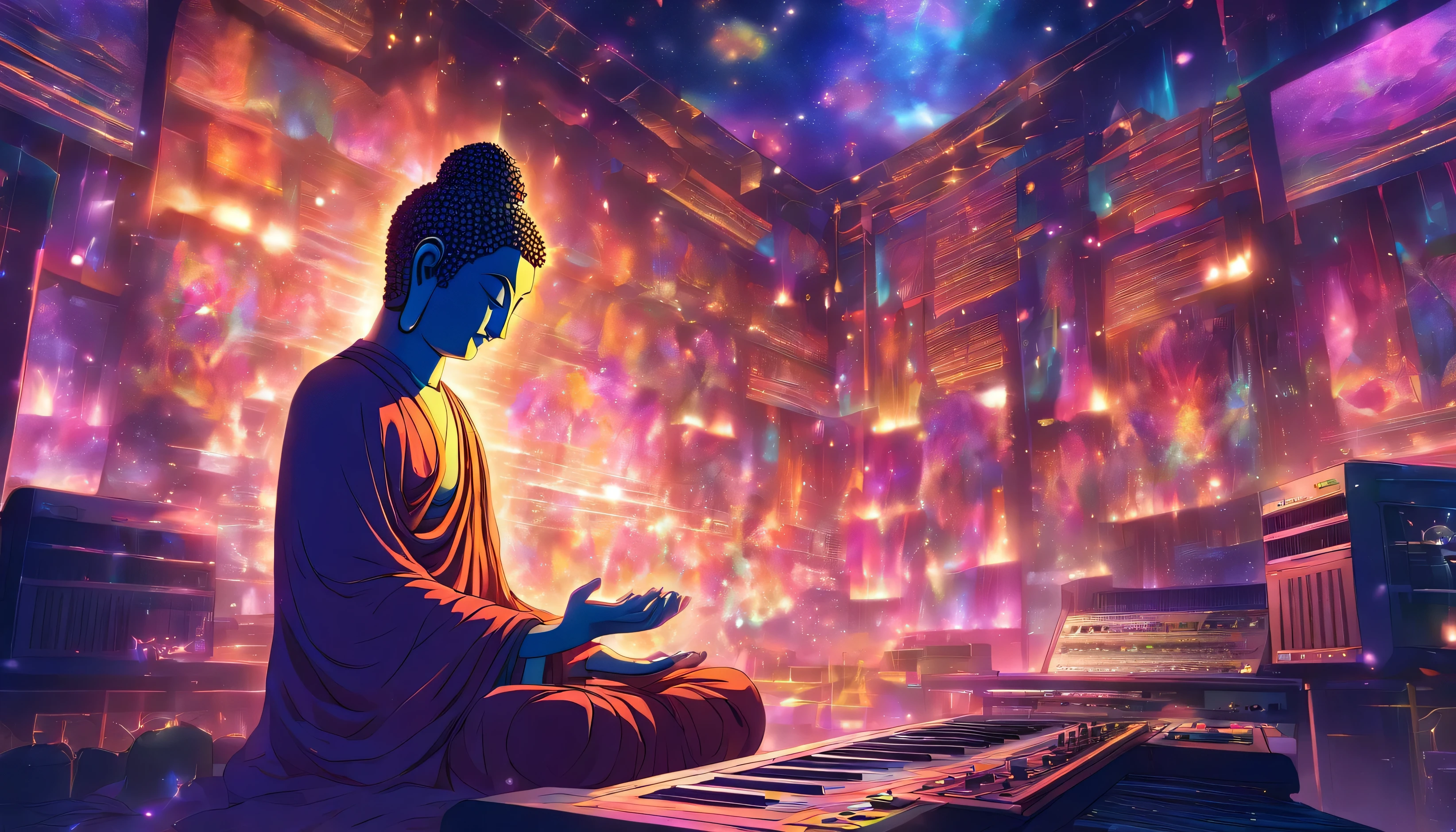 Buddha is a music producer and creating music on his world class music studio.