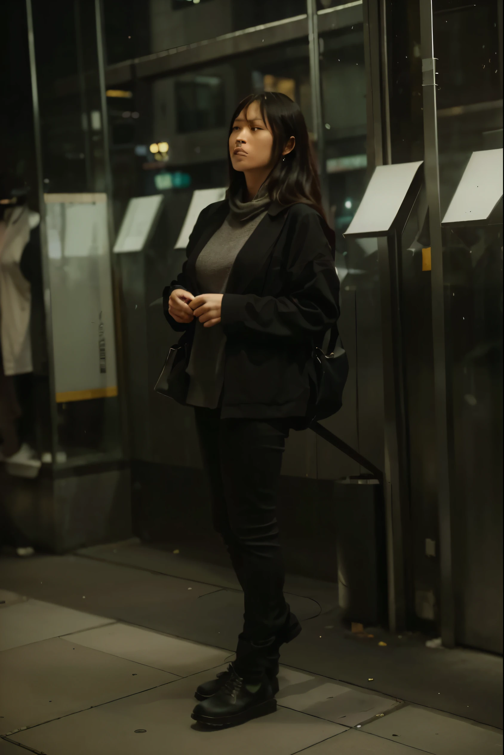(Best quality, 8k, 32k, Masterpiece, UHD:1.2) "Transform the image into a depiction of Shibuya from Jujutsu Kaisen, showcasing an empty street devoid of people. Envision the iconic Shibuya district with its vibrant and bustling atmosphere, but now in a tranquil and eerie setting. Capture the essence of Shibuya's famous landmarks and streets, but devoid of human activity. Emphasize the architecture, street signs, and recognizable elements of Shibuya, but create an atmosphere of emptiness and stillness. Utilize subdued tones and shadows to convey the absence of people, leaving the streets and buildings hauntingly quiet, evoking a sense of mystery and solitude in the heart of the city."