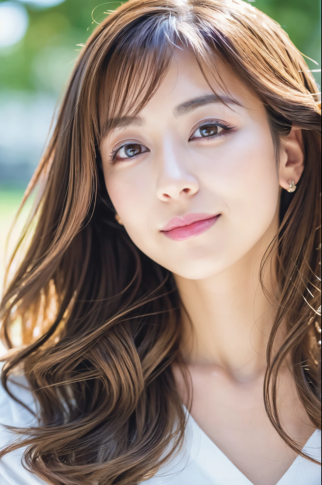 (best quality,highres,ultra-detailed),portraits,beautiful Japanese lady,beautiful detailed eyes,beautiful detailed lips,extremely detailed face,longeyelashes,soft smile,flowing hair,natural lighting,vivid colors