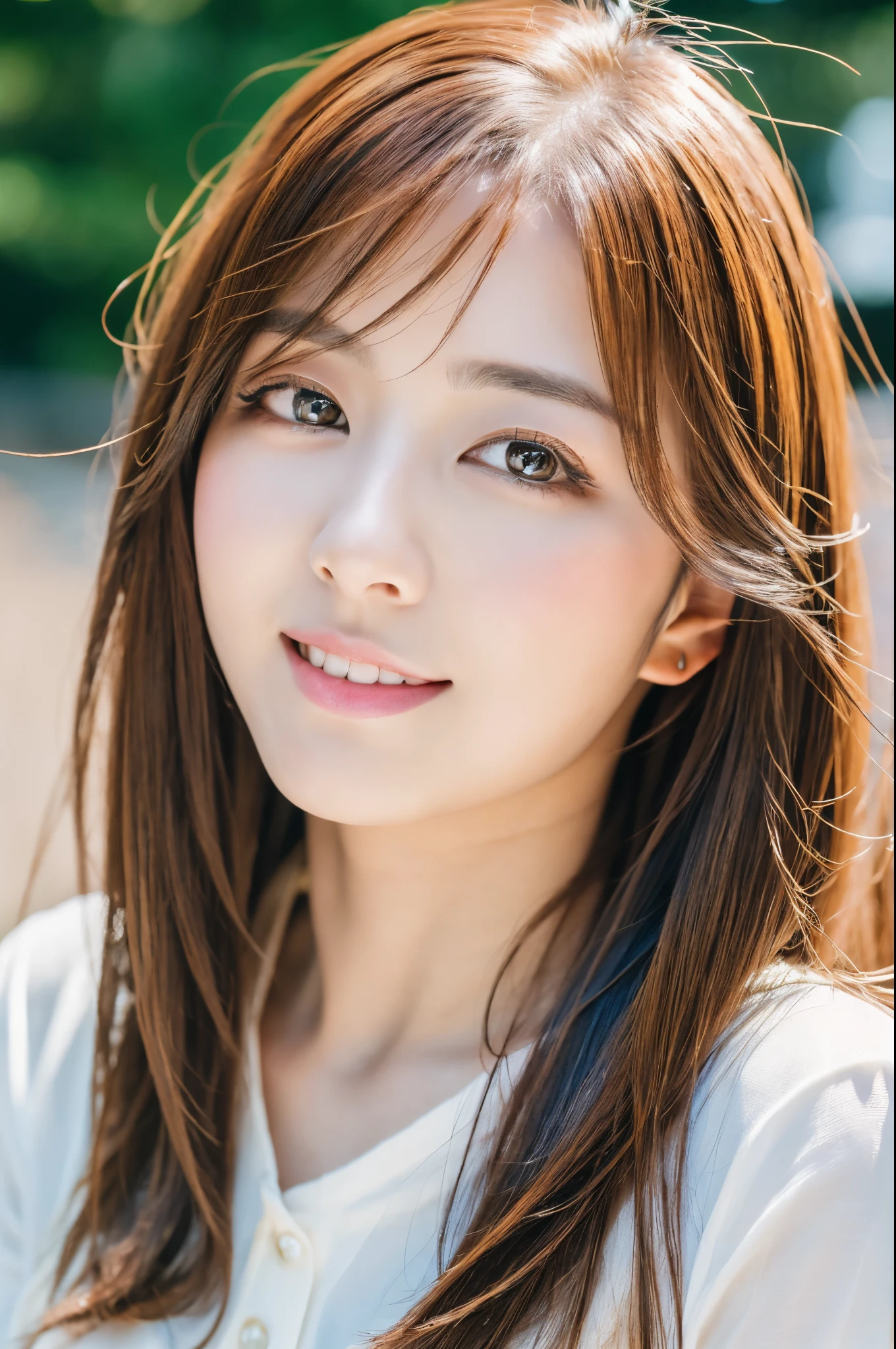 (best quality,highres,ultra-detailed),portraits,beautiful Japanese lady,beautiful detailed eyes,beautiful detailed lips,extremely detailed face,longeyelashes,soft smile,flowing hair,natural lighting,vivid colors