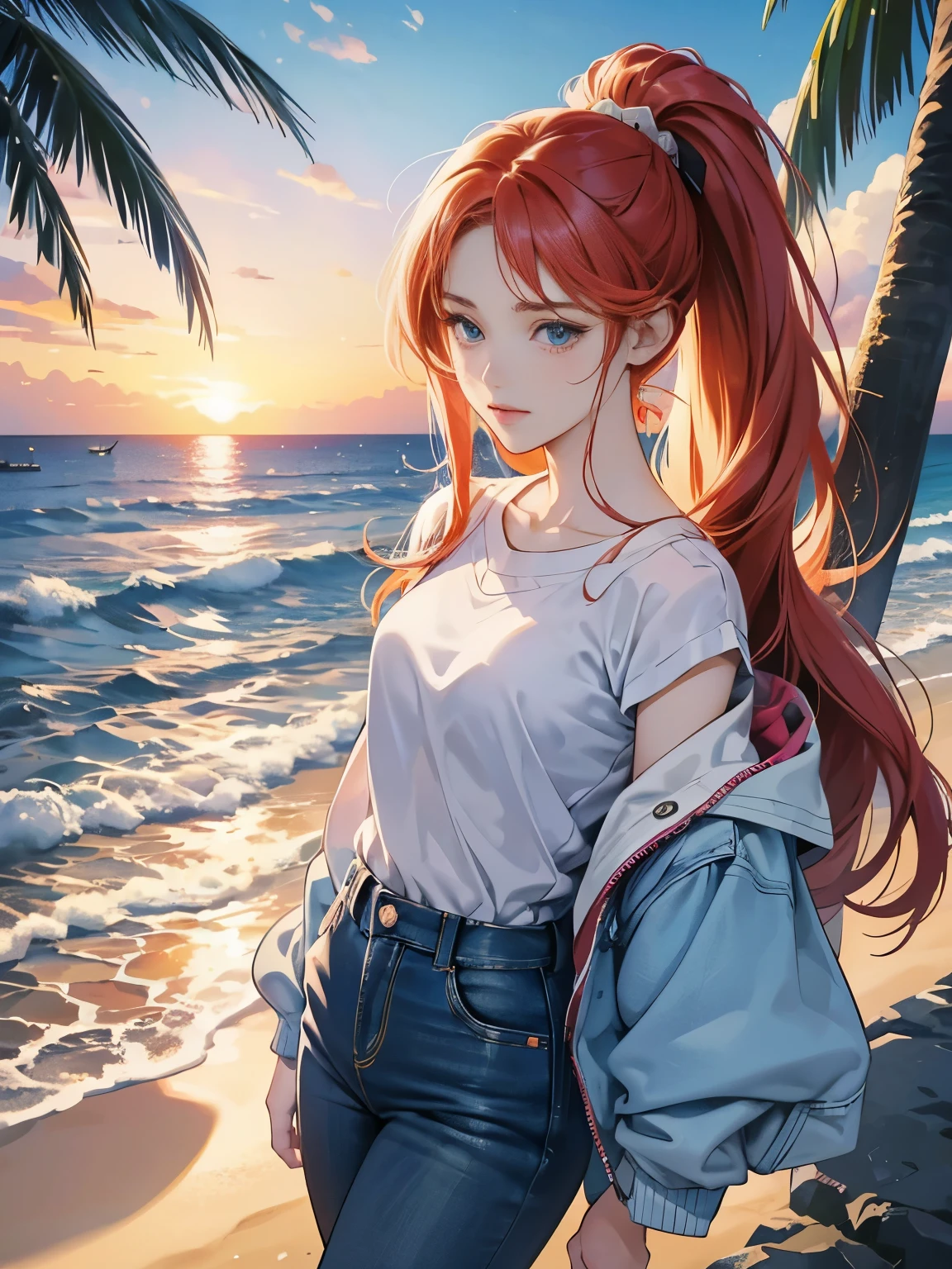 Nino Nakano, ropa playera,sombrero de playa,lentes de sol,costa del mar