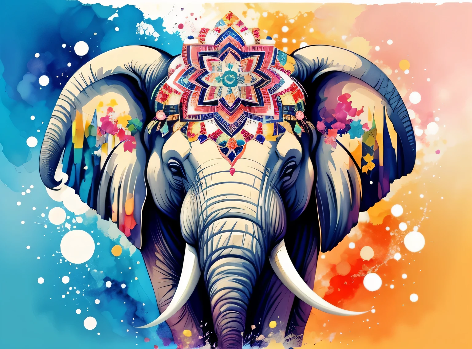 A kaleidoscope radiating joy with a majestic elephant head in the central vector, alcohol ink and impasto mix painting, blast,
Yang08k, Lindo, colorida,
obras-primas, maximum quality, melhor qualidade, arte oficial, Lindo and aesthetic,