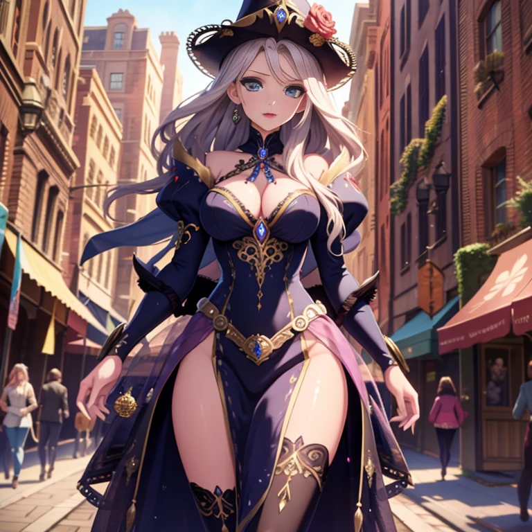 Best possible quality, high resolution 8k,most Beautiful woman with a dress and hat walking down the street, tanned skin, fine hat, elegant,fantasy Victorian art, Victorian inspired science fiction, steampunk fantasy style, steampunk fantasy, Miss Aniela, Victorian lady, Victorian city, Victorian style costume, intricate Victorian dress, Victorian inspired clothing, League holder, fine art fashion photography, steampunk fiction, steampunk aesthetic, fantasy genre portrait, fine art fashion magazine style,only underwear