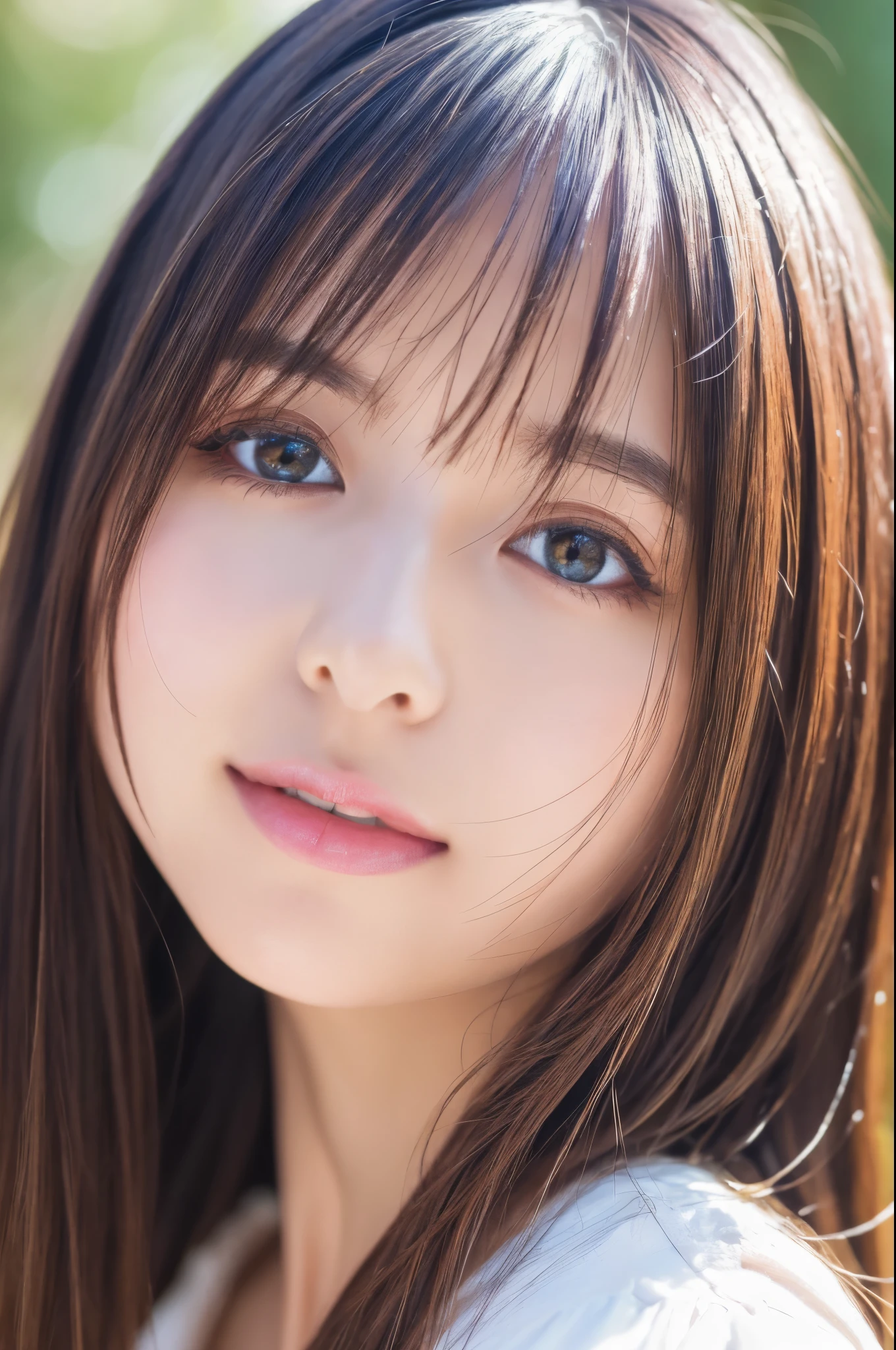 (best quality,highres,ultra-detailed),portraits,beautiful Japanese lady,beautiful detailed eyes,beautiful detailed lips,extremely detailed face,longeyelashes,soft smile,flowing hair,natural lighting,vivid colors