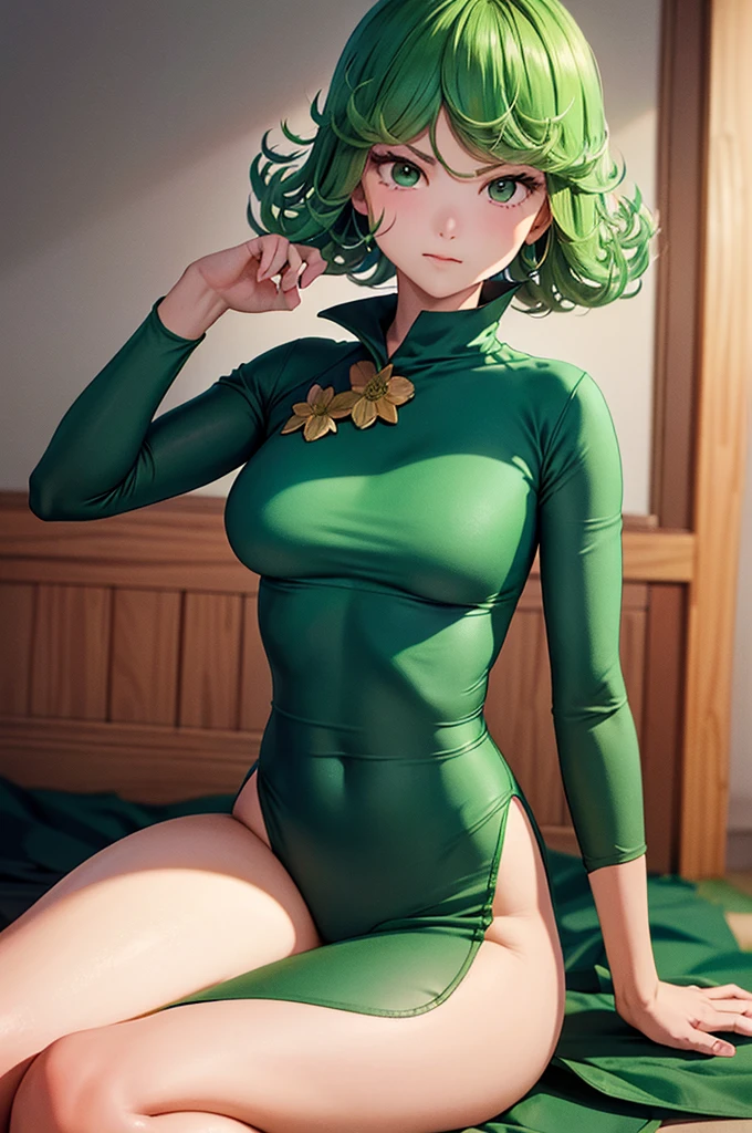 Solo girl, 1girl, tatsumaki, standing, tatsumaki, tatsumaki hair anime hair, green hair, churly hair, green eyes, naked body, erotic, hentai, tits, pussy, hairy, vagina, ultra detail, realistic, real life, real action, ultra high 8k, 8k