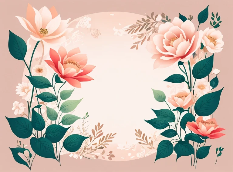 Floral background in delicate light colors