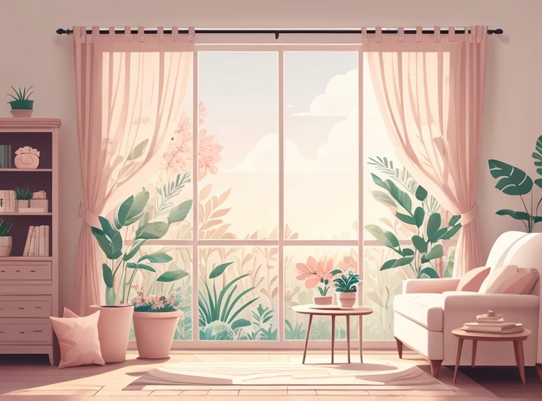 Floral background in delicate light colors