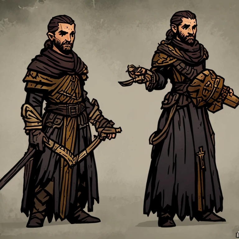 Darkest Dungeon 2 cleric healer character with church clothes