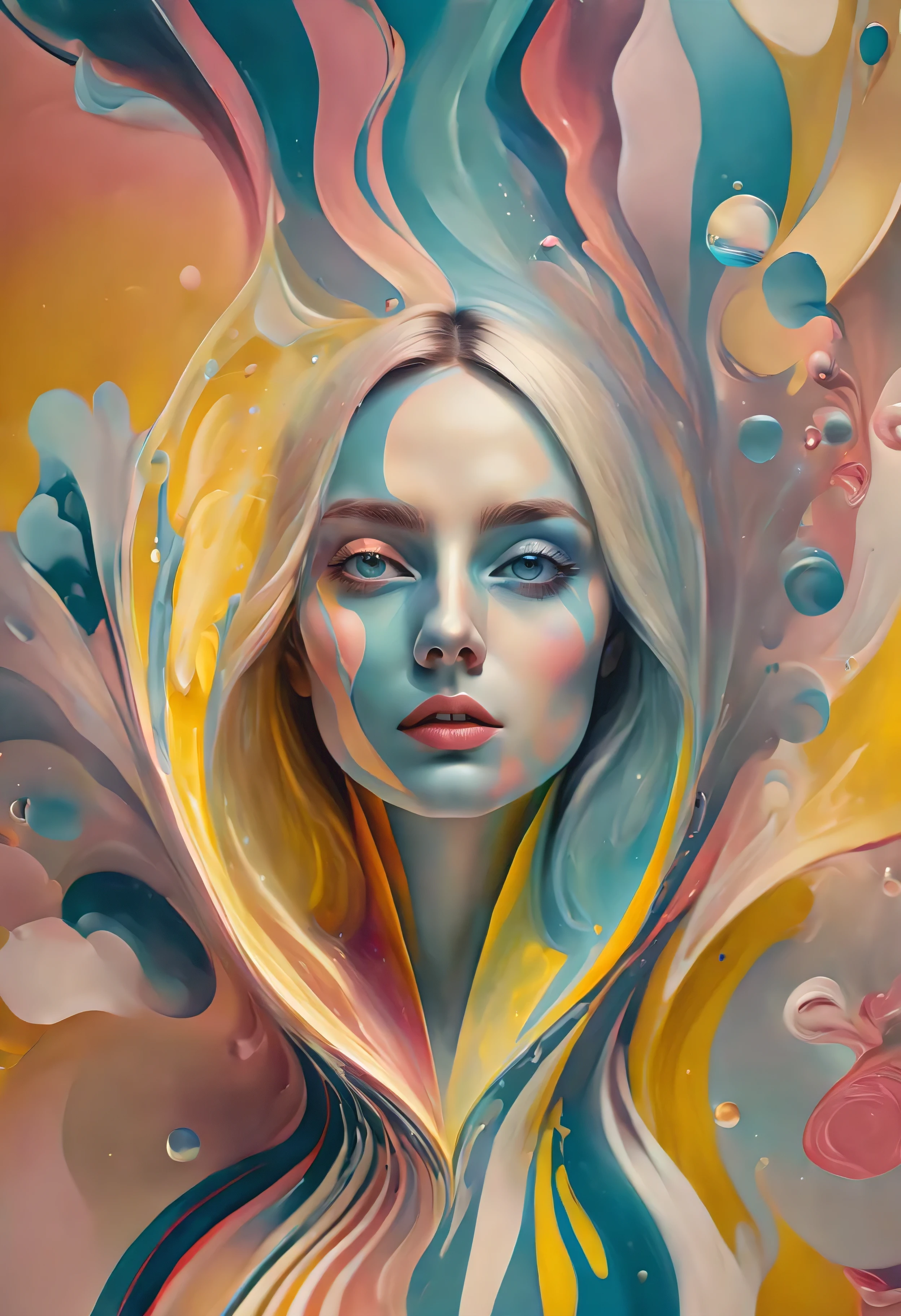 ((Masterpiece in maximum 16K resolution):1.6),((soft_color_photograpy:)1.5), ((soft_color_tones):1.4),((Movie-like still images and dynamic angles):1.3),((optical illusion):1.5). | ((A Pretty Female):1.5). | best quality, highres, ultra-detailed, realistic, surreal, vibrant colors, abstract shapes, distorted perspectives, mind-bending effects, optical illusions, expertly composed, mesmerizing patterns, mysterious atmosphere, intriguing visuals, innovative techniques, unique subject matter, attention-grabbing, thought-provoking, visually stunning, avant-garde, cutting-edge, experimental techniques, professional lighting, precision in execution, haunting beauty, captivating imagery, artistic genius.[exquisite visual textures, intricate details, skillful use of light and shadow, seamless blending of elements, dramatic contrasts, stunning depth, dynamic composition, seamless transition between different visual elements, harmonious color palette].