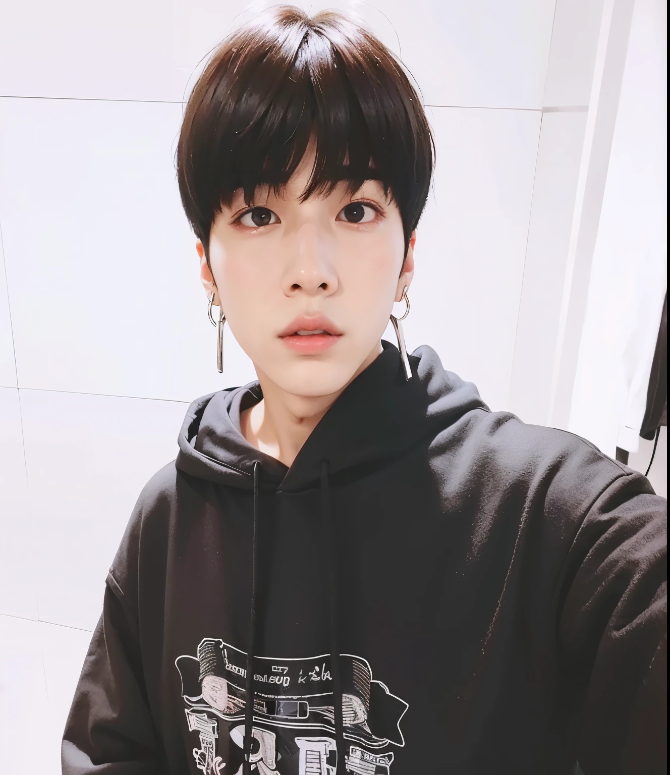 arafed image of a young man with a black hoodie, jungkook, kim doyoung, black haired yoongi, hyung tae, jung jaehyun, jinyoung shin, male ulzzang, taejune kim, cai xukun, in a black hoodie, wan adorable korean face, hong june hyung, ten lee, with short hair, headshot profile picture, 8k!