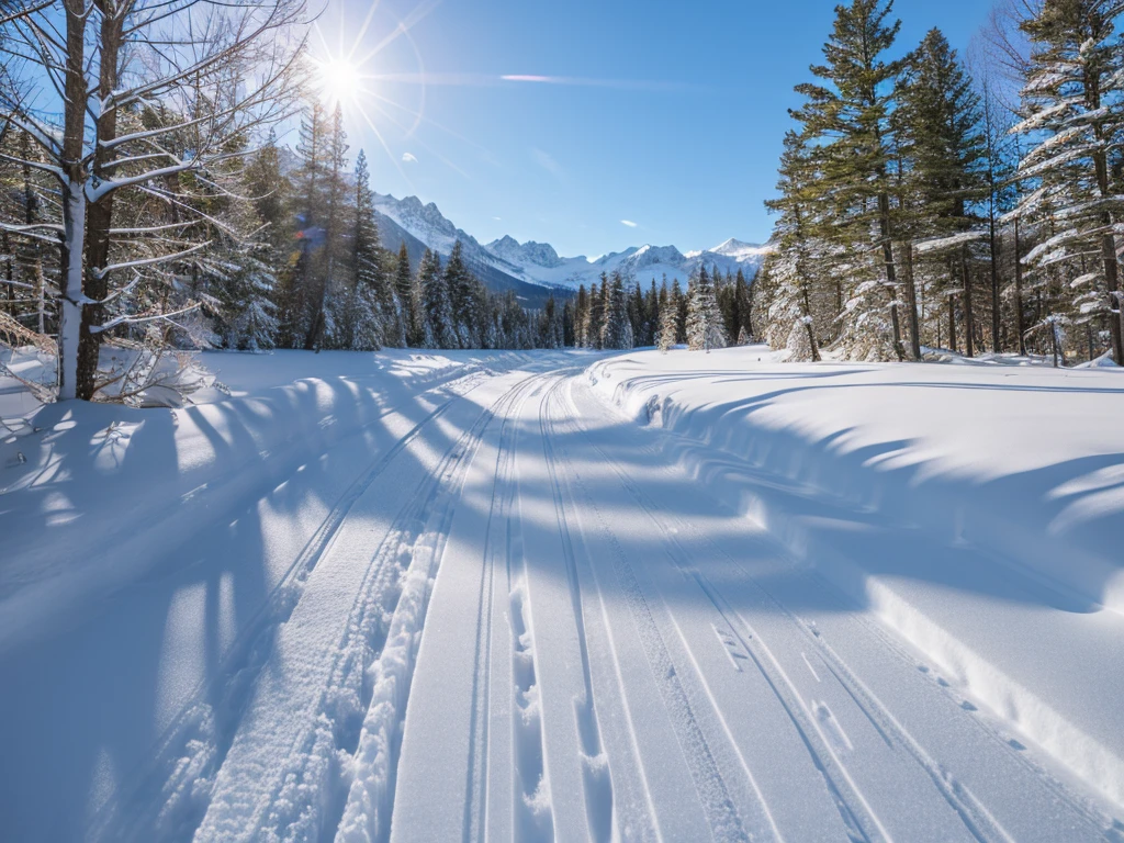 BME 320d high resolution snowfield winter mountain path