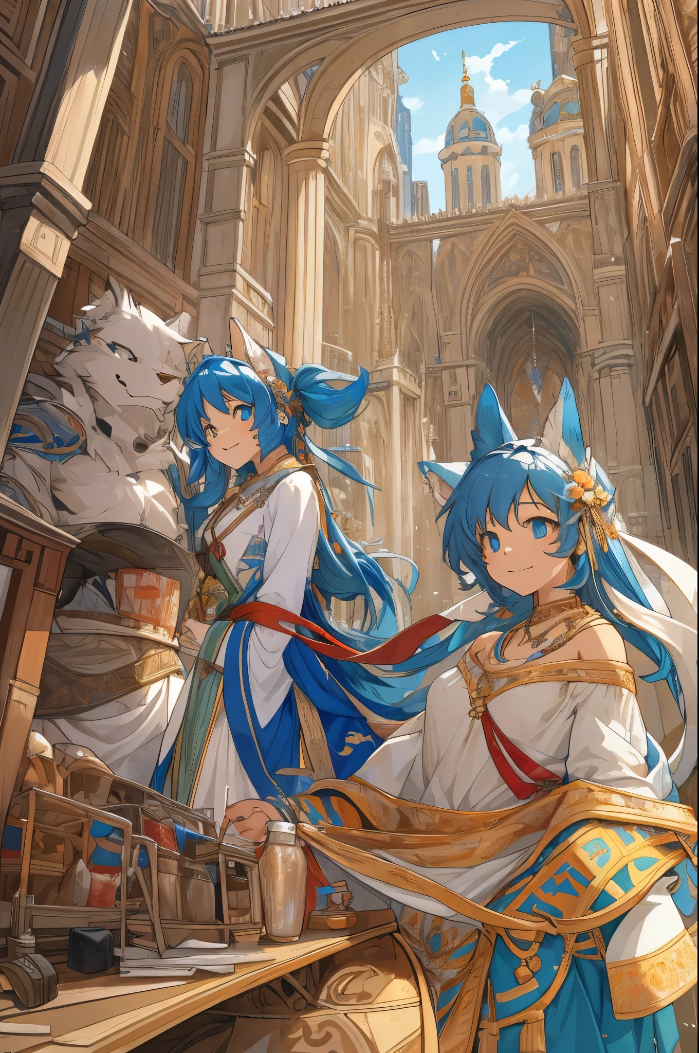 dynamic angle, top quality, best quality, High-quality illustrations, masterpiece, super high resolution, detailed background, detailed background, Romeo and Juliet, group shot:0.1, 6+boys, 6+girls, Happy, joyful, absurdres(highly detailed beautiful face and eyes)perfect anatomy(kemono, furry anthro),