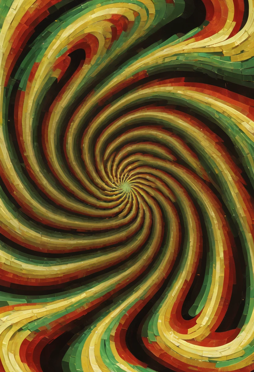 Optical illusion, apple, opti, illusion, moving, spinning, spiral, vortex, rotating, inspired by van gogh, enhance, intricate, (best quality, masterpiece, Representative work, official art, Professional, 8k)