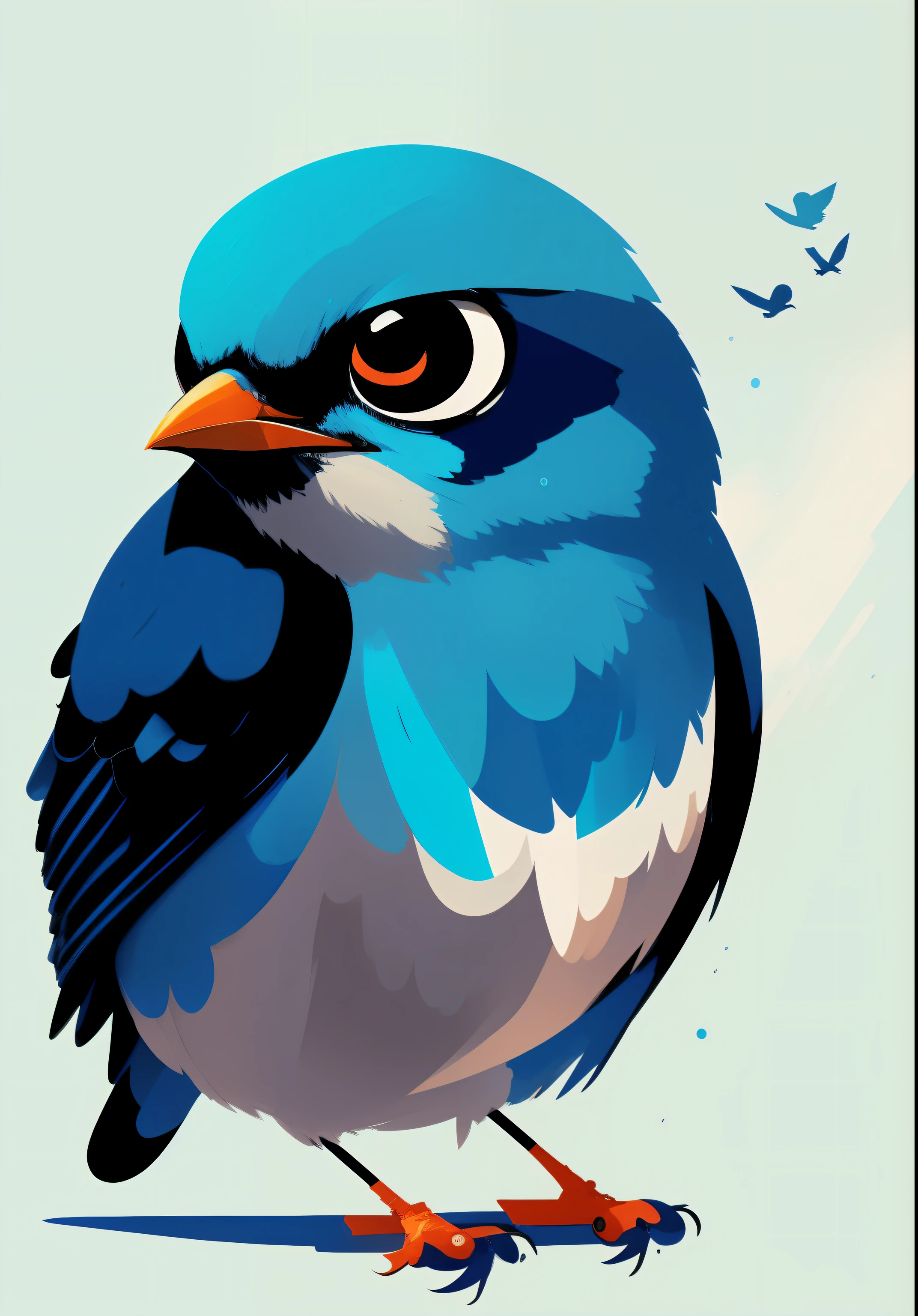 blue bird 2d Pixar stylemodel made of Hiroaki Takahashi art ultra perfect composition 2d , James Gilleard, Joe Fenton Kaethe, Butcher Bosch, Dan Mumford, Kandinsky art style [collage] [splatter] [streak] [crop] [cut]
