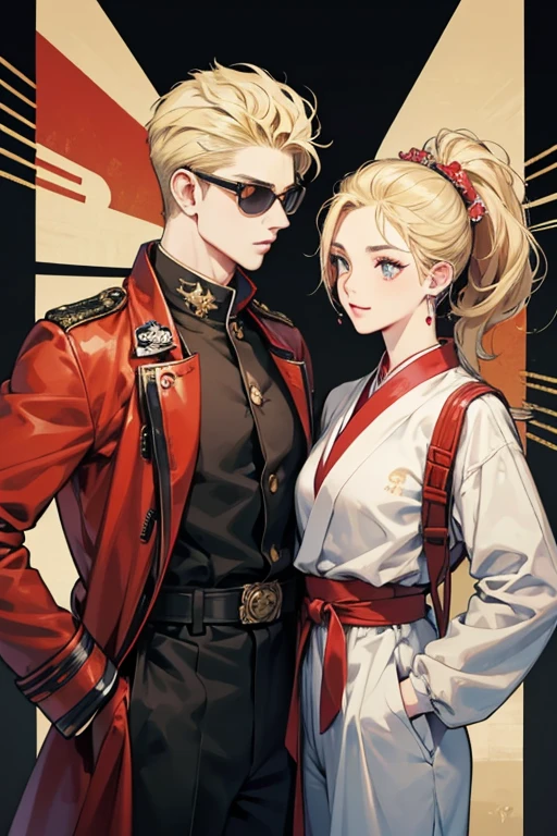 The typical bosozoku style is centered around jumpsuits, known as tokkō-fuku, which are elaborately embroidered and resemble WWII kamikaze pilot uniforms, or the uniforms of manual laborers. The embroidery many include kanji army slogans, patriotic rising sun patches, ancient Chinese characters, or even manji. These jumpsuits are often worn open to reveal sarashi, or bandages wrapped around the torso, and are paired with baggy pants and military boots. Leather jackets and even full leather suits can replace the overcoat, but they are not quite as signature a look as the overcoat. These coats will also be embroidered
Accessories often include hachimaki, or headbands with rebellious slogans, round sunglasses, surgical masks to protect the identity of the rider, dangling earrings, and tasuki sashes. Hairstyles prominently feature 1950s pompadour-like hairstyles, punch perms, and rockabilly inspired hairstyles. Hair is often bleached blonde as well, although not always.