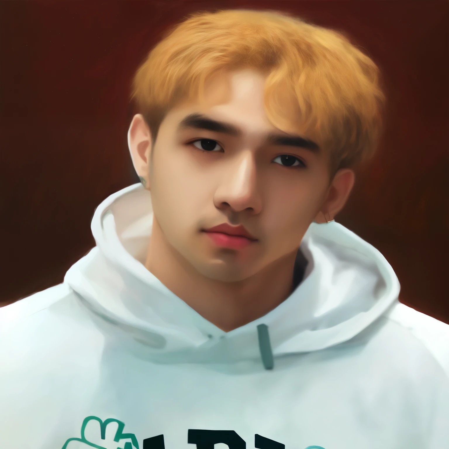 a close up of a person wearing a white hoodie, cai xukun, inspired by Yanjun Cheng, portrait of kpop idol, inspired by jeonseok lee, inspired by Russell Dongjun Lu, inspired by Bian Shoumin, inspired by Kim Deuk-sin, artwork in the style of guweiz, inspired by Xiao Yuncong, [ digital art ]!!