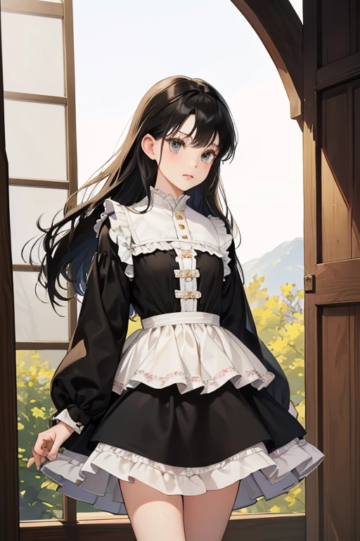 There is no set length or silhouette. While layering is very important to the style, it is not necessary for an outfit to be considered Dolly Kei. For an outfit to be considered Dolly Kei, it is important for the outfit to have an 'ethnic' or vintage look. A key part of the style is for the style's historical and cultural influences to be visible