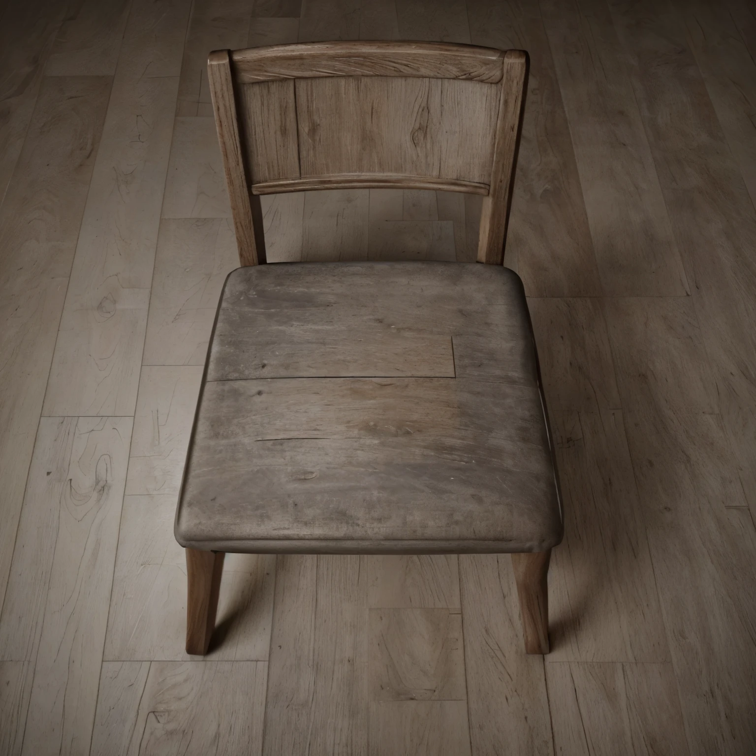 (best quality,4k,8k,highres,masterpiece:1.2),ultra-detailed,(realistic,photorealistic,photo-realistic:1.37),grey background,simple background,top down,from above,(chair:1.4),modern, made of wood