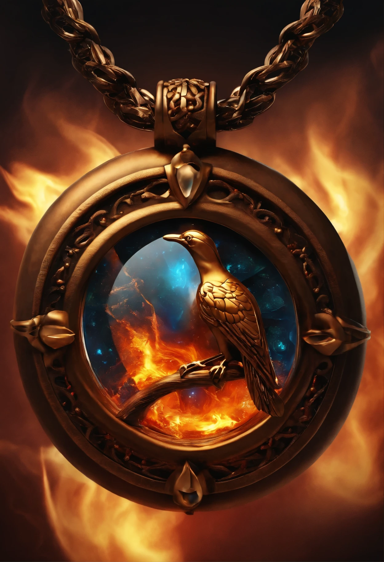 chain, coulomb, bird, fire, talisman, soul stone, soul, pulse, имpulse, life