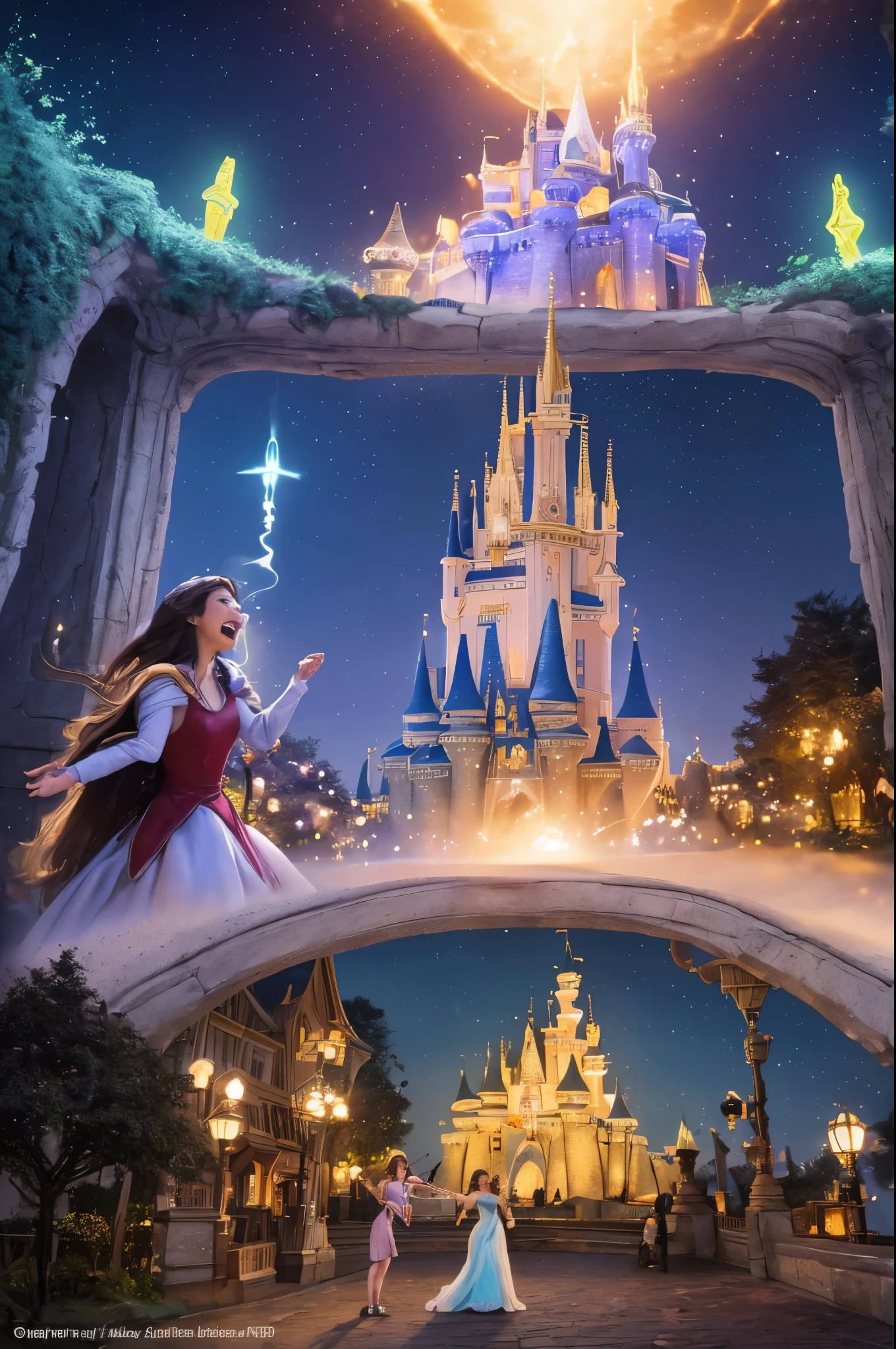 (best quality,highres),Kathleen Kennedy with wings flying through Disney Land,ugly goblin transformation,man-hating lesbian princesses,rainbow dildo wand,stunning scenery,golden castle,enchanted forests,colorful lights,princess dresses,innocent smiles,magical atmosphere,sparkling fairies,dreamlike fantasy,impressive visual effects,vibrant colors,detail-rich illustrations,character depth,diverse representation,heroic poses,empowering presence,majestic architecture,playful interaction,surprising plot twists,endless creativity,mystical charm,nostalgic vibes,whimsical elements,inspiring storylines,exceptional artwork,immersive experience,unforgettable adventures,unbreakable friendships,heartwarming moments,transformative encounters,magical transformation,positive role models,celebration of love and friendship,radiant sunshine,joyful laughter,endless possibilities