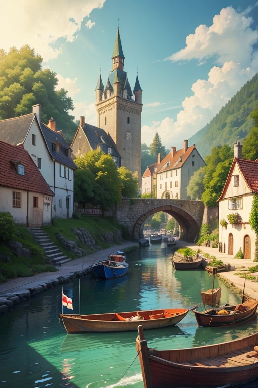 small medieval fishing village