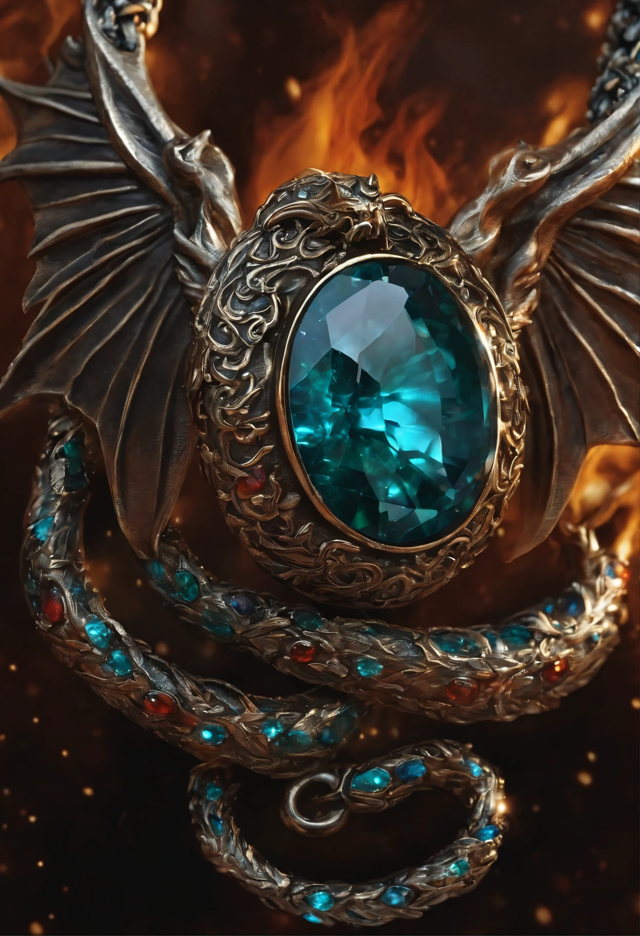 chain, pendant, dragon , fire, talisman, soul stone, soul, pulse, impulse, life