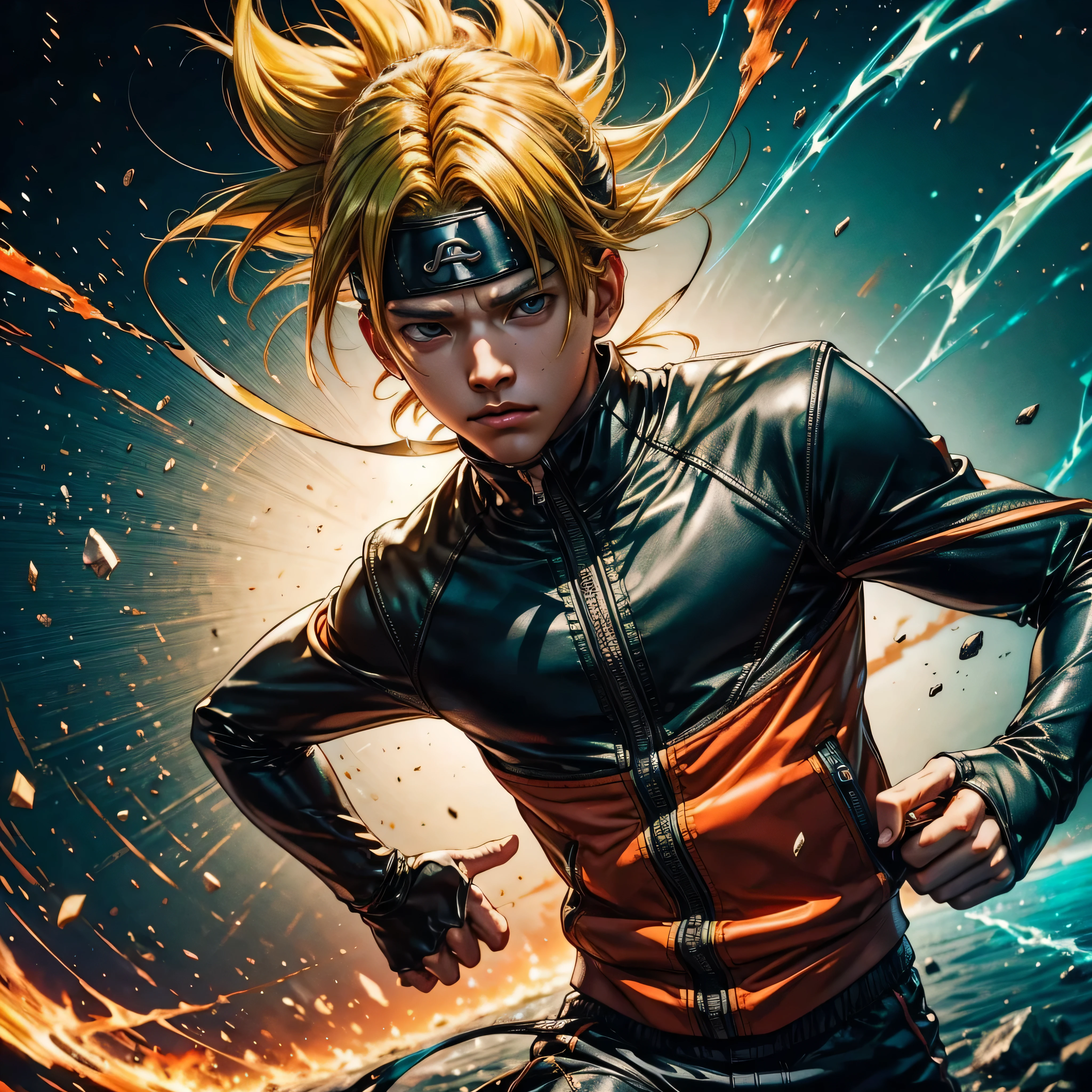 Naruto, Naruto uzumaki, Create a mascular Naruto uzumaki avatar, a close badass look. Inspired by Naruto uzumaki from Naruto, photo (photorealism) (realistic) (ultra HD) (epic wallpaper) (fine details) (extreme details on face), Will-o'-the-wisp dazzling Symmetrical optimal bright_color dappled_sunLight meticulously intricate ultra_high-details ultra_high-res hyper pro-Photo-realistic ultra_high-quality ultra_high-def UHD XT3 DSLR HDR extreme improved Octane-rendered opengl-shaders glsl-shader romm rgb pbr shading 3DCG fxaa global illumination cgi vfx sfx fkaa txaa rtx ssao post-processing post-production cell-shading tone-mapping Ultra_sharpness focus accurate max saturate reflex analogique Vivid DSLR color-coded luminescence volumetric Cinematic_Sunrise lightning contrast incandescent Cristallines floraison zentangle fleuraison varied multi etc. --v 6 --s 1000 --c 20 --q 20 --chaos 100