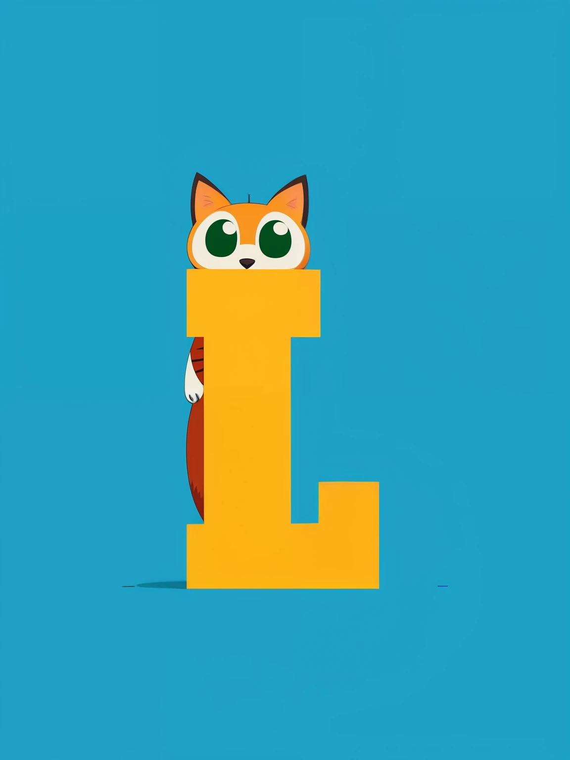 Modificar a fonte da letra L, um close de um gato de desenho animado em forma de letra L, sem linha, 😃😀😄☺🙃😉😗, liosh, letrismo, L.. Lesaffre, inspirado em Leo Leuppi, grande)}], imagem de avatar, uppercase letter, estilo loony tunes, the amazing world of gumball, Bonitinho:2, cartas