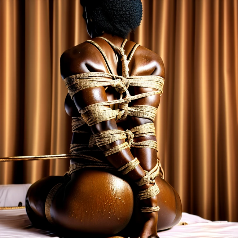 African black skin nigga Ebony slave woman huge breast with wet oiled skin all tied up bondage with rope,arm tied with rope in behind back ,sempit tied up with rope ,Belly tied up with rope,angkle tied up with rope,caleg tied up with rope,elbow tied up with rope bihind back,knee tied up with rope,tight tied up with rope,chest tied up with rope,leg tied up with rope,mouth tied with Dutch tape ,shibari,in bed room ,NSFW,HD image,