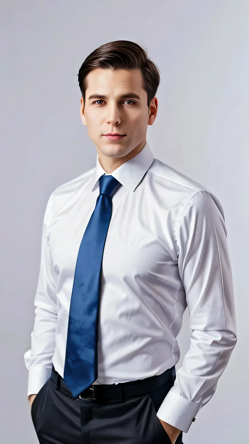 Thin face,Full body shot,tie and businessman hairstyle, successful person,Thin face,Portrait of mid adult business man,clean white background,American, short hair, Successful mature entrepreneur in formal clothing looking at camera with satisfaction. Confident man in suit, photography, bright light,white Studio background