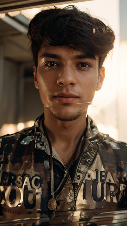 Change background cyberpunk handsome boy