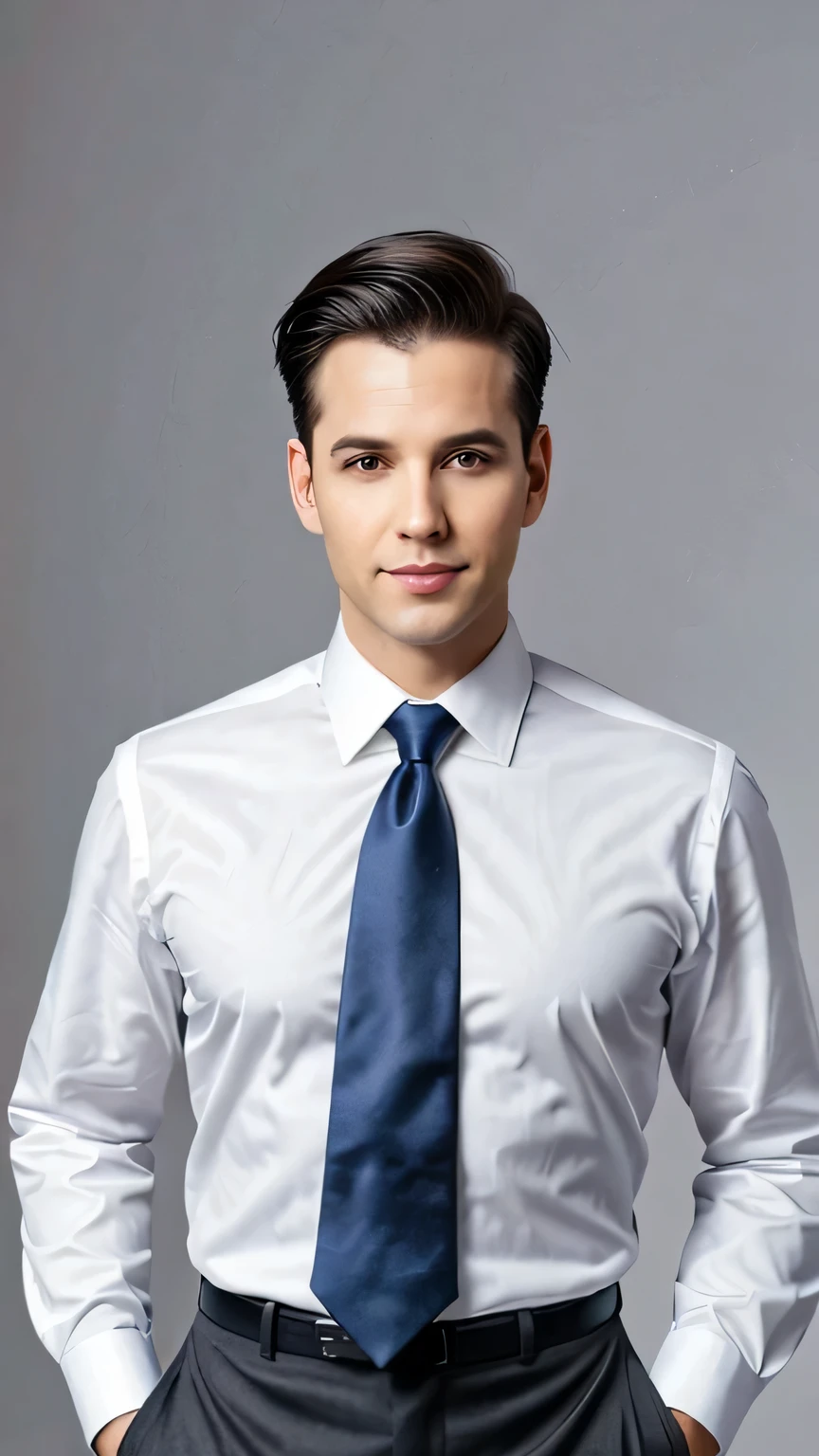 Thin face,Full body shot,tie and businessman hairstyle, successful person,Thin face,Portrait of mid adult business man,clean white background,American, short hair, Successful mature entrepreneur in formal clothing looking at camera with satisfaction. Confident man in suit, photography, bright light,white Studio background