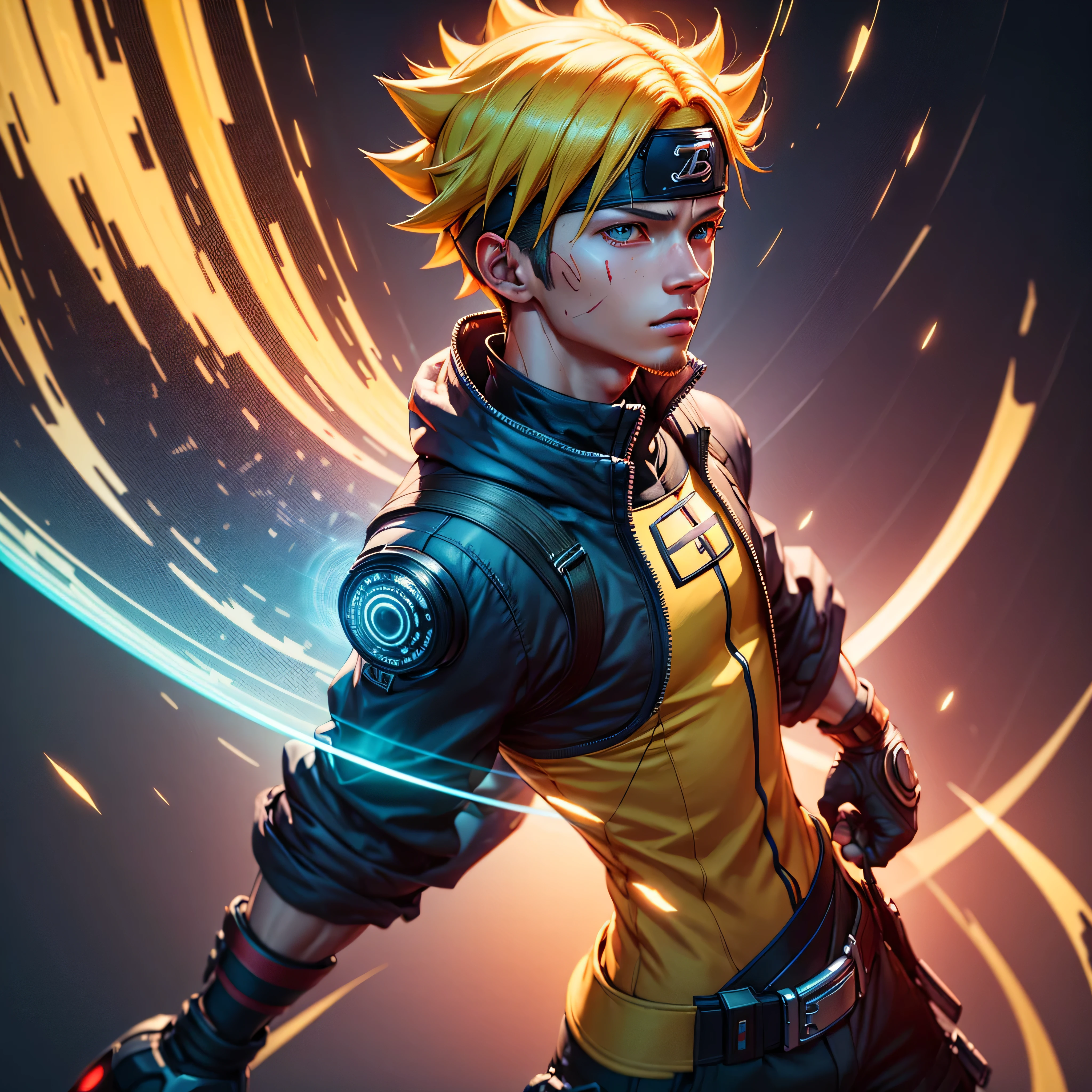 Naruto, Naruto uzumaki, Create a mascular Naruto uzumaki avatar, a close badass look. Inspired by Naruto uzumaki from Naruto, photo (photorealism) (realistic) (ultra HD) (epic wallpaper) (fine details) (extreme details on face), Will-o'-the-wisp dazzling Symmetrical optimal bright_color dappled_sunLight meticulously intricate ultra_high-details ultra_high-res hyper pro-Photo-realistic ultra_high-quality ultra_high-def UHD XT3 DSLR HDR extreme improved Octane-rendered opengl-shaders glsl-shader romm rgb pbr shading 3DCG fxaa global illumination cgi vfx sfx fkaa txaa rtx ssao post-processing post-production cell-shading tone-mapping Ultra_sharpness focus accurate max saturate reflex analogique Vivid DSLR color-coded luminescence volumetric Cinematic_Sunrise lightning contrast incandescent Cristallines floraison zentangle fleuraison varied multi etc. --v 6 --s 1000 --c 20 --q 20 --chaos 100