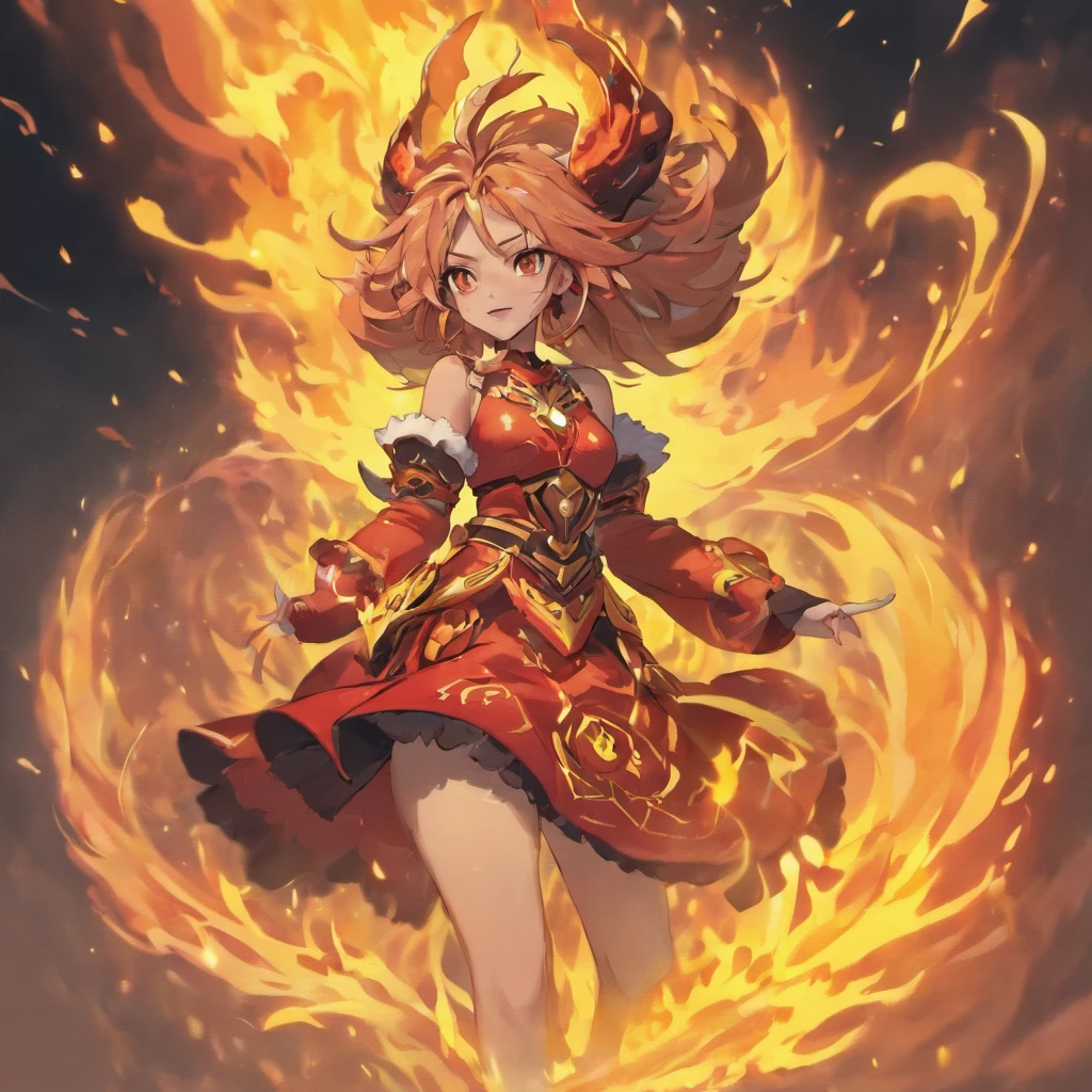 Tauren,Flames surge around the body,burly,Magic is being unleashed,Detailed character details,energy,Showy